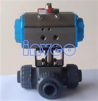 供应气动PVC三通球阀