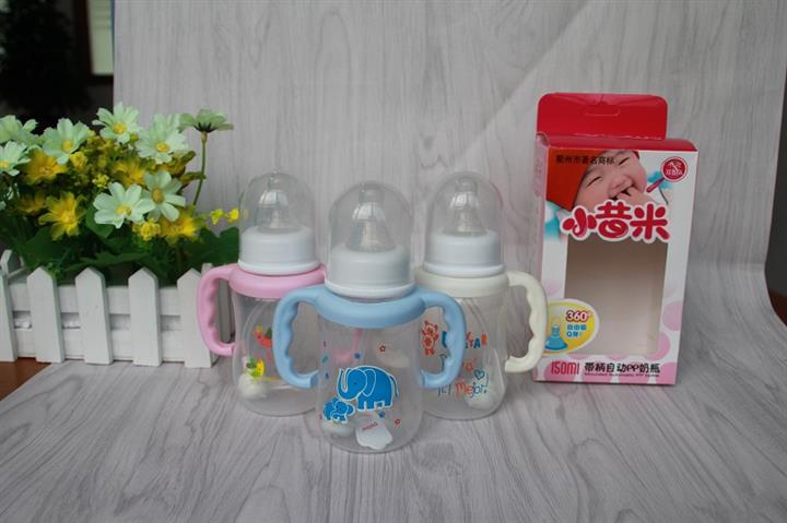苹果熊奶瓶厂家 新生儿标口婴儿奶瓶 防胀气PP宝宝奶瓶批发 150mL