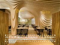 吊顶艺术挂板装饰，弧形铝挂板天花、高档酒店异形金属吊顶