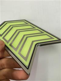 蓄光安全导向标志 自发光消防逃生指示牌 不锈钢夜光导向箭头